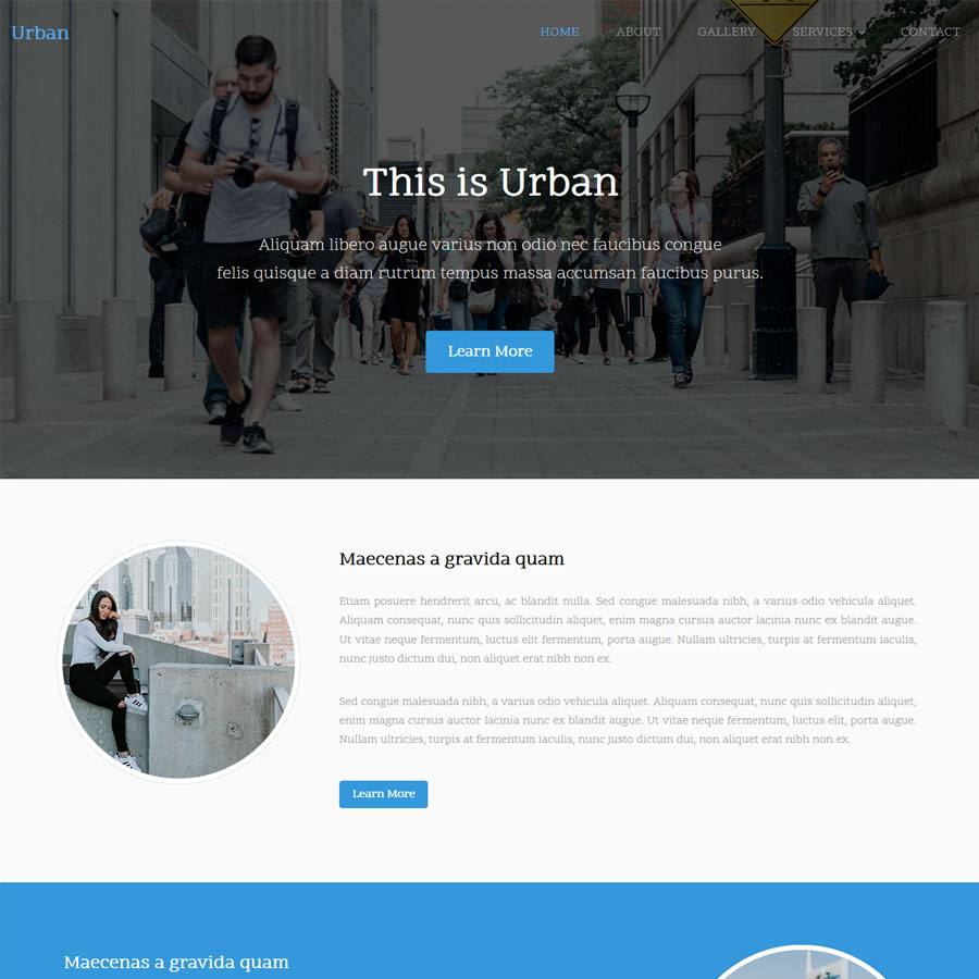 FREE Website Builder Theme Urban