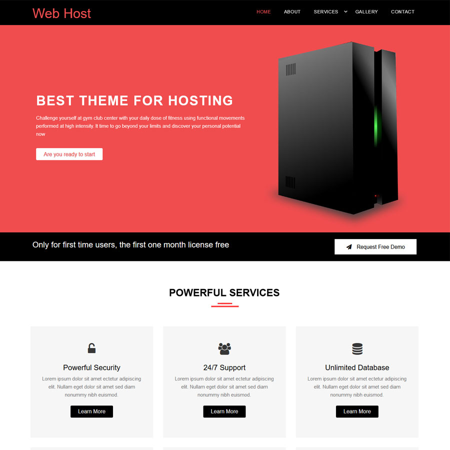 FREE Website Builder Theme Web Host