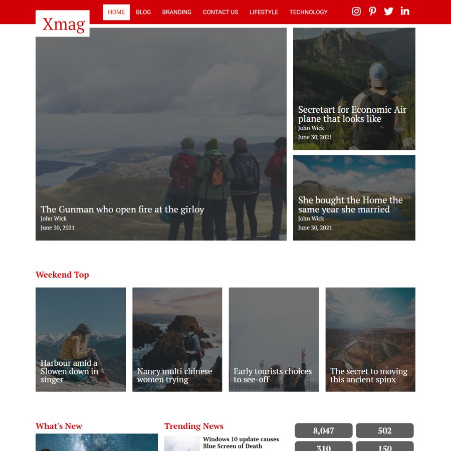 FREE Website Builder Theme Xmag