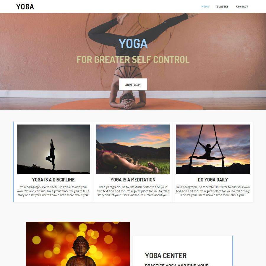 FREE Website Builder Theme Yoga