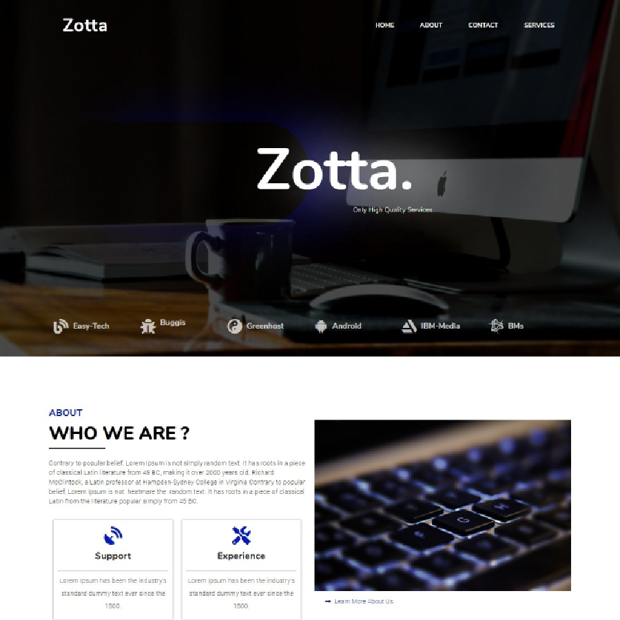 FREE Website Builder Theme Zotta